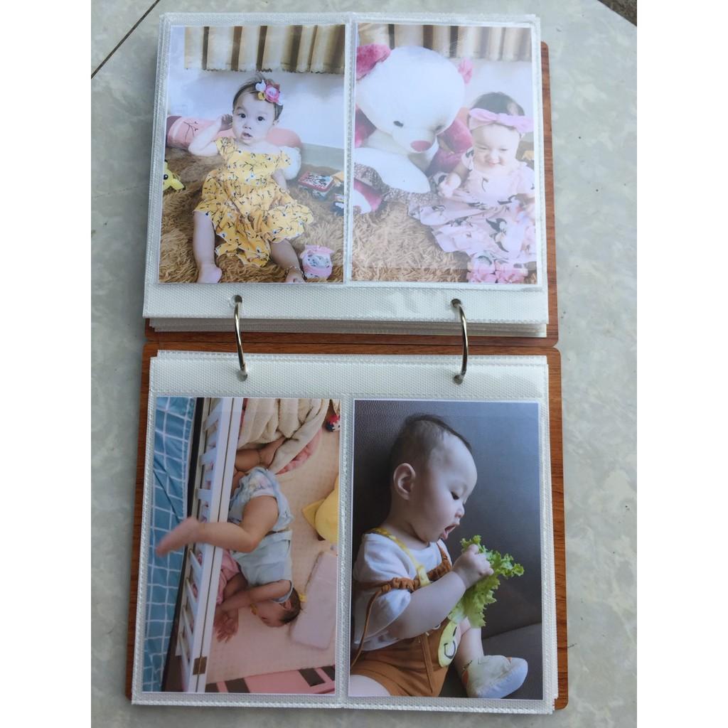 Album ảnh 9x13 đựng 100 ảnh bìa gỗ