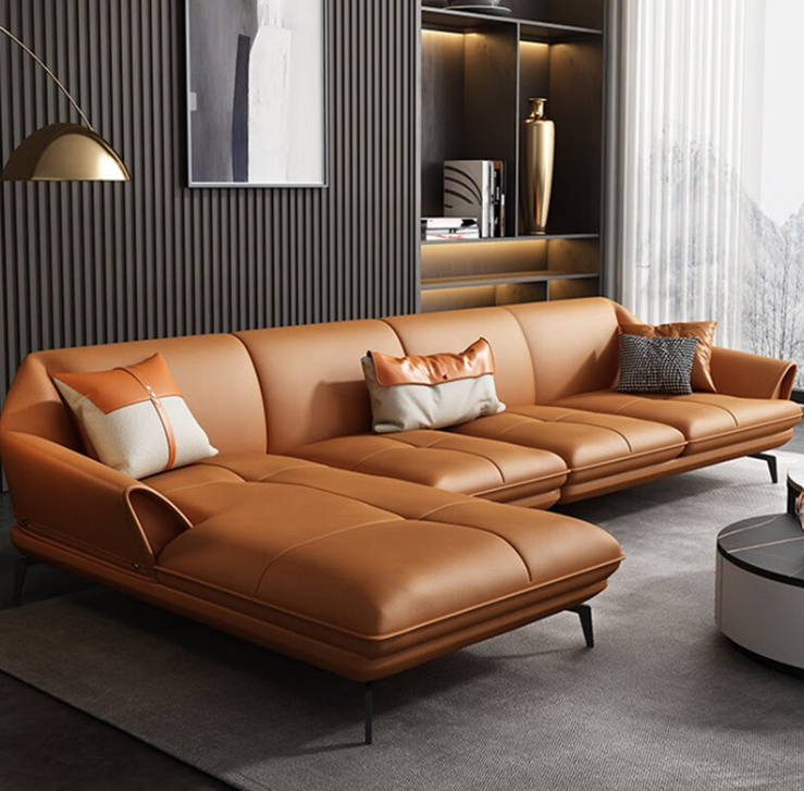 Hình ảnh Sofa da góc L Vintage Juno Sofa HDCT-15