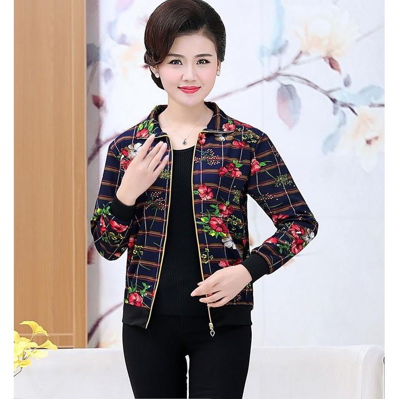 Áo khoác nhẹ, áo khoác trung niên 1 lớp mỏng quà tặng cho mẹ yêu