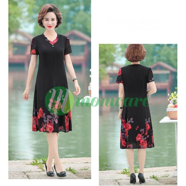 Đầm Váy trung niên cho mẹ sang trọng V63 - Đầm nữ trung tuổi thời trang cao cấp dự tiệc