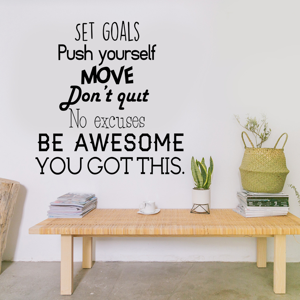 Decal tiếng anh dán trang trí văn phòng thông điệp hay, ý nghĩa, tạo động lực - YOU GOT THIS (58 x 56 cm)