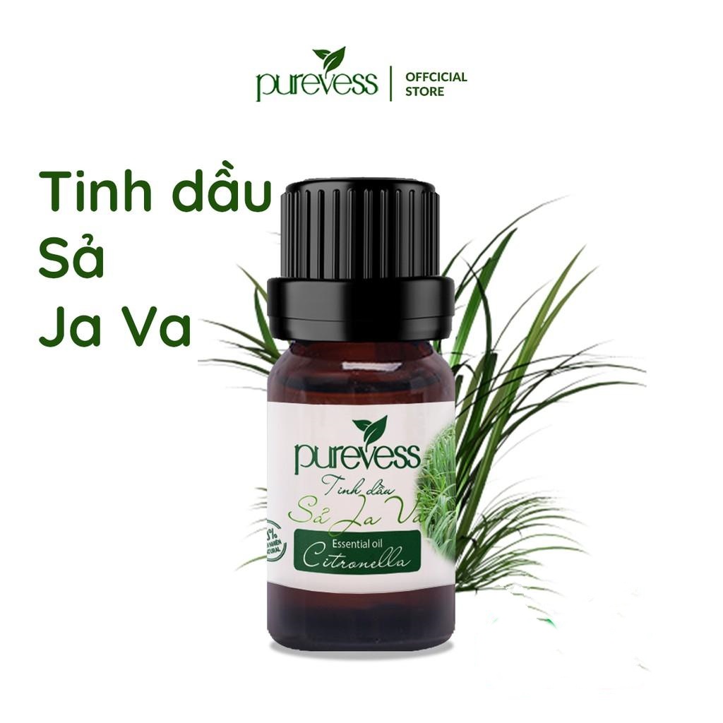 Tinh dầu Sả Java Purevess, thiên nhiên nguyên chất, giúp thư giãn và đuổi muỗi. 10ml