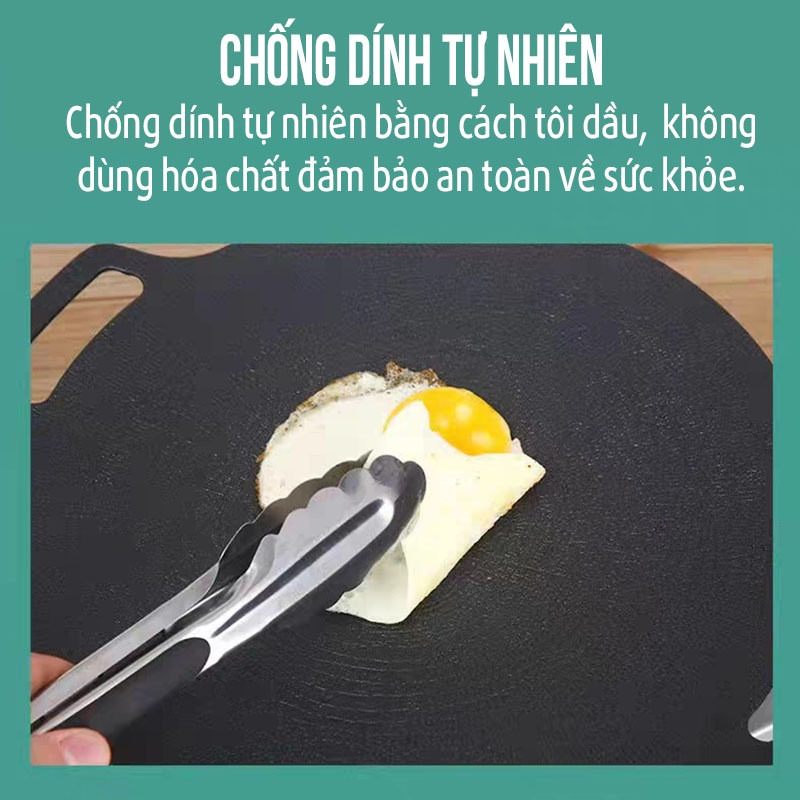 Chảo Nướng Hàn Quốc - Nướng Thịt, BBQ - Chảo Đa Năng, Chống Dính Và Chống Gỉ Chắc Chắn - Thích Hợp Với Mọi Loại Bếp
