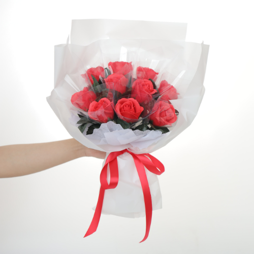 [Floritta] Bó hoa hồng sáp 10 bông - đỏ