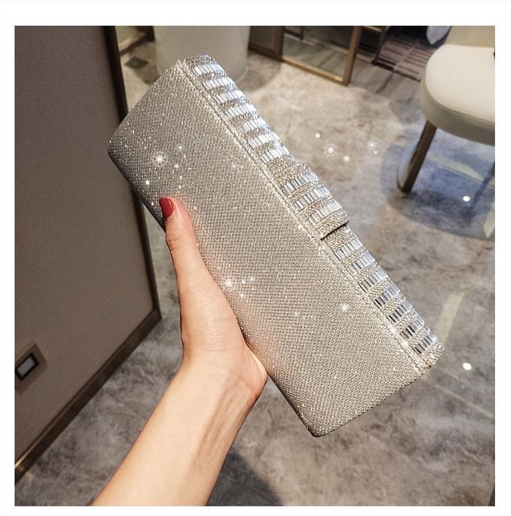 Clutch dự tiệc sequin đính đá sang cực