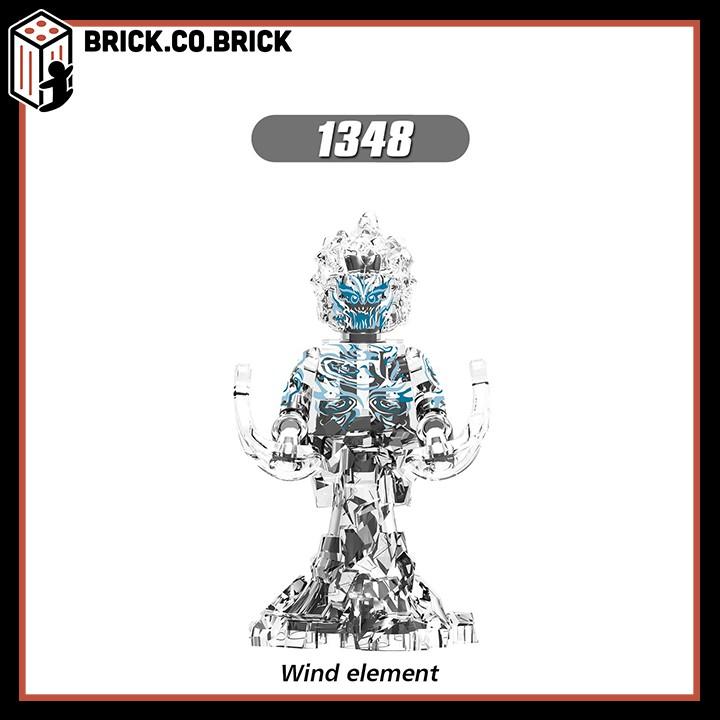 Đồ Chơi Lắp Ráp Siêu Anh Hùng minifig Người Sắt Người Nhện Lizard Nguyên tố lửa nước MCU X0268