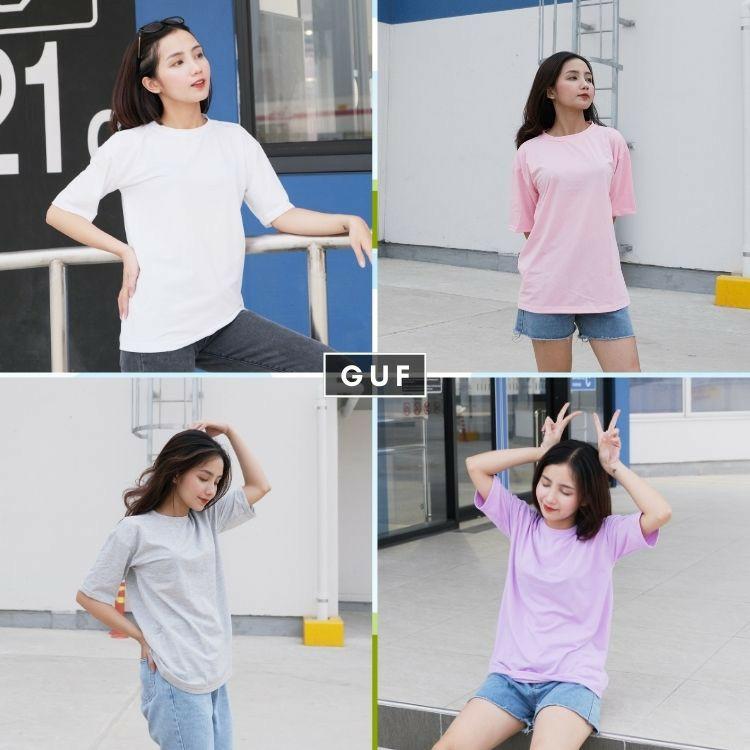 Áo Thun Tay Lỡ Form Rộng Unisex Chất Áo Phông Mềm Mịn Cho Cả Nam Nữ Trơn Màu Thương Hiệu KINGSPORT