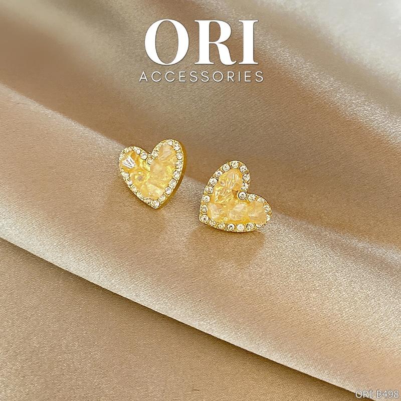 Bông tai nữ hình trái tim The Orla sang trọng ORI ACCESSORIES B498