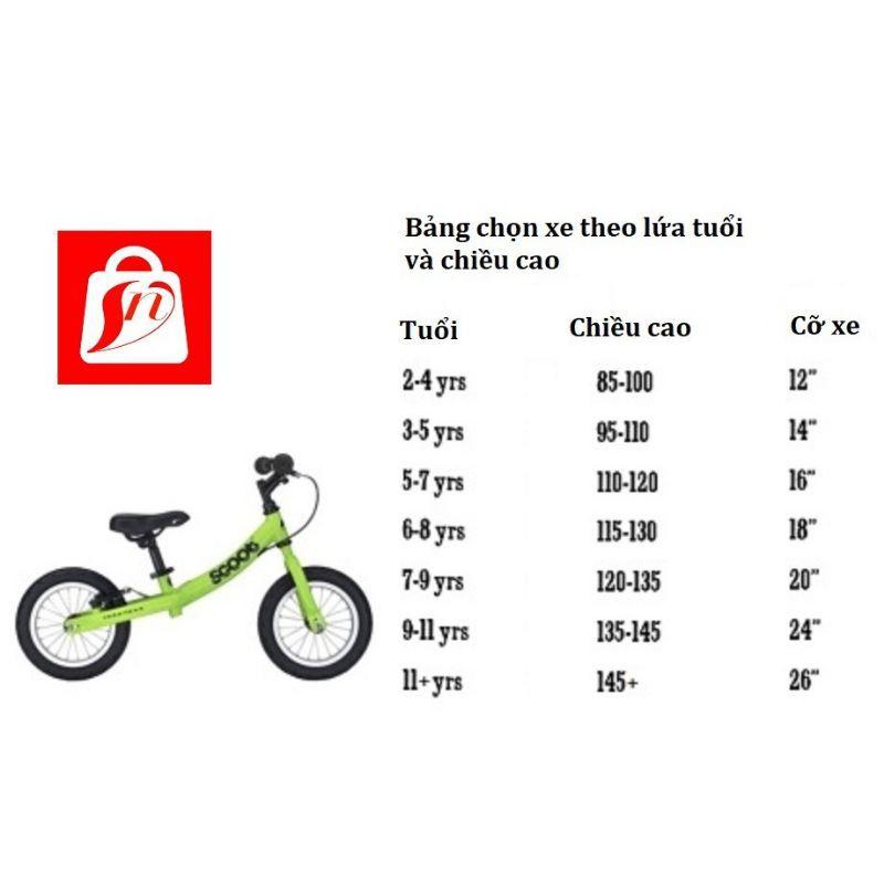Xe đạp trẻ em Xaming nam đủ size 12/14/16 inch