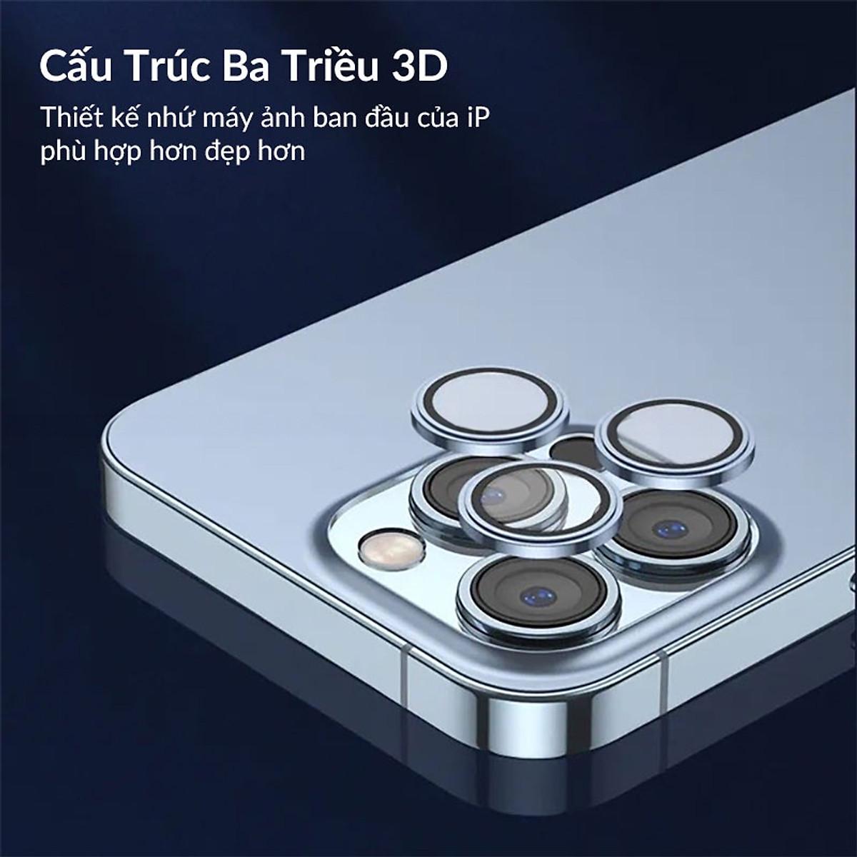 Bộ Lens cường lực Bảo Vệ Camera Trong Suốt dành cho iPhone 16 | 16 Pro | 16 Plus | 16 Pro Max hiệu Kuzoom Có Khung Hỗ Trợ Dán - Hàng chính hãng 