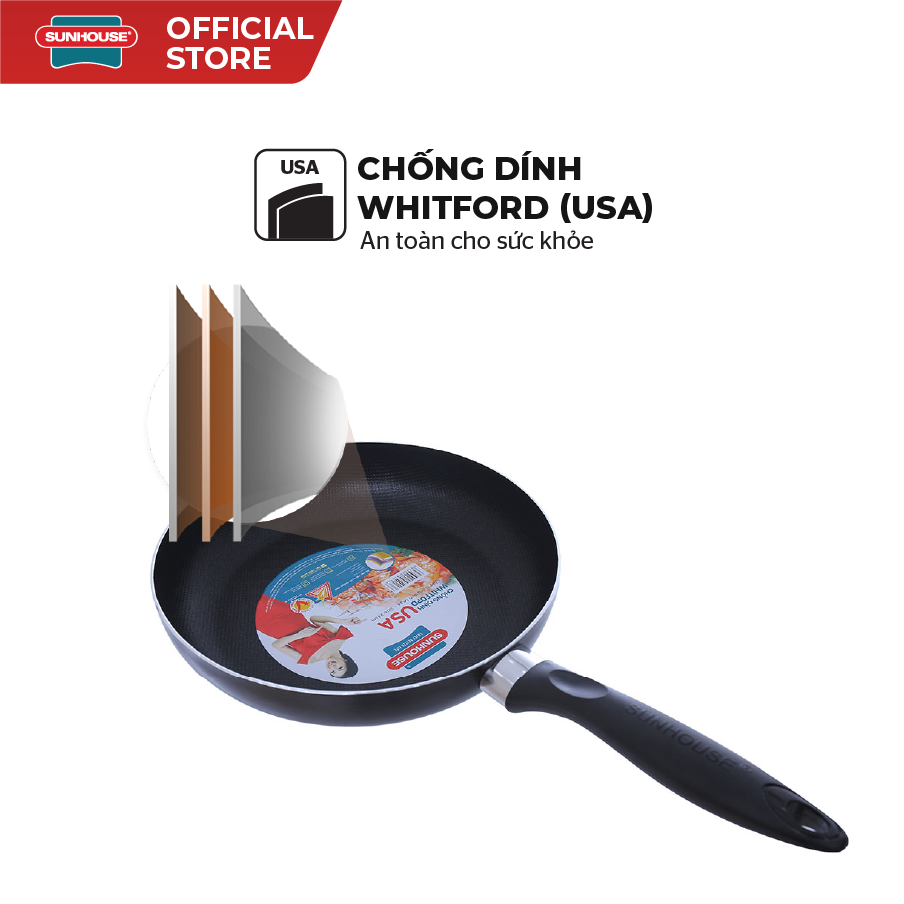 Chảo Sần Caro Chống Dính Sunhouse CS24 24cm
