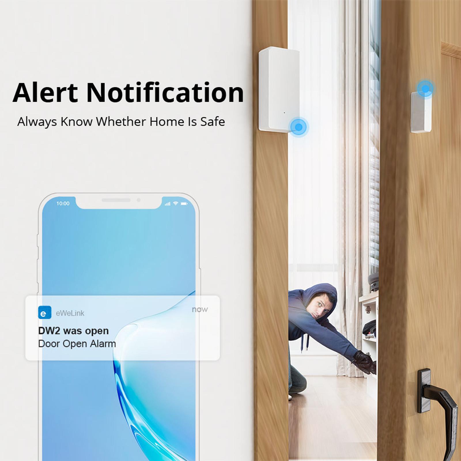 Cảm biến SONOFF DW2 Wifi cảnh báo cửa sổ không dây báo động chống trộm