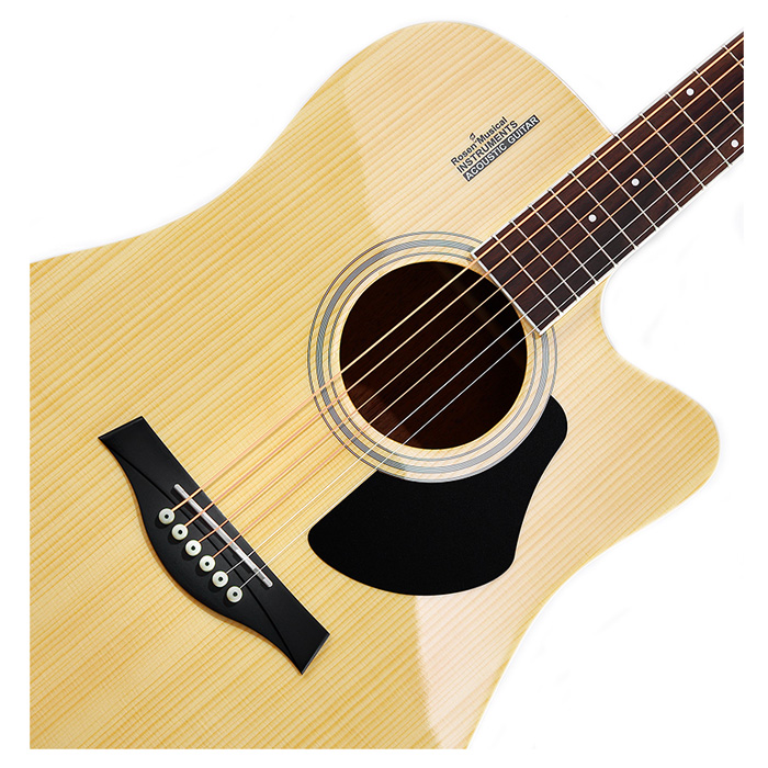 Đàn Guitar Acoustic Rosen G12 Màu Gỗ Dáng D (Size 41) G12NA - Phân phối Chính Hãng - Kèm móng gảy DreamMaker