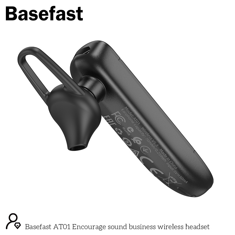 Tai Nghe Bluetooth Basefast AT01 Kèm Mic Đàm Thoại - Hàng Chính Hãng