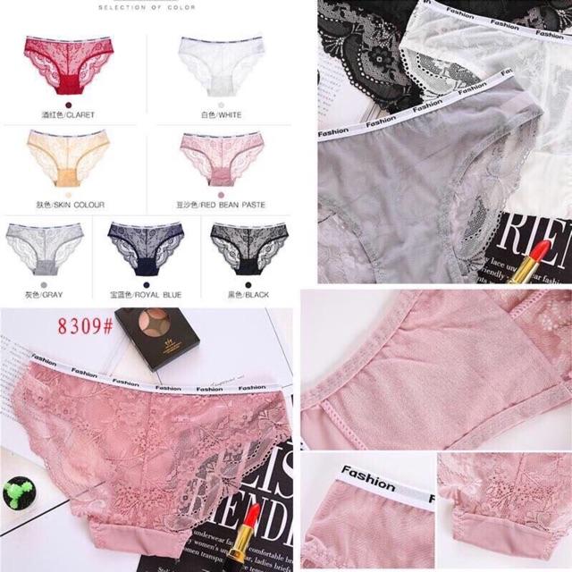 COMBO 5 QUẦN LƯỚI REN LƯNG CHỮ FASHION 8309