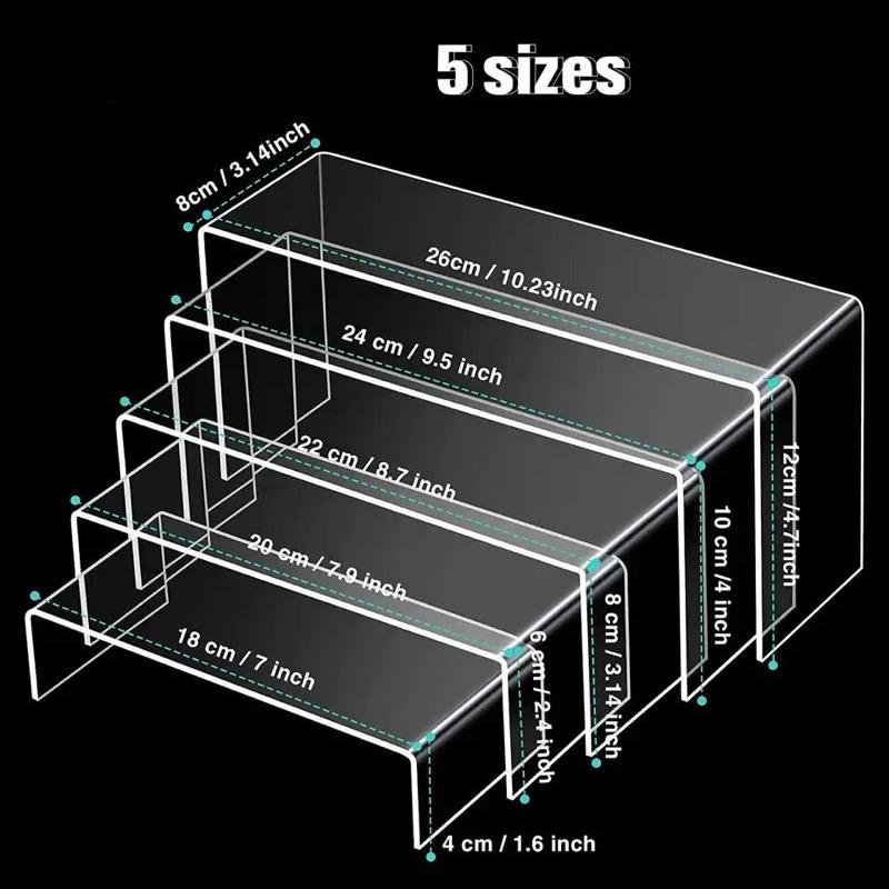 Acrylic Kệ mica chữ U dày 3mm, trưng bày sản phẩm, giày, túi xách, mô hình, trang sức, nhiều màu sắc . - 26x8x12cm (dày 3mm)