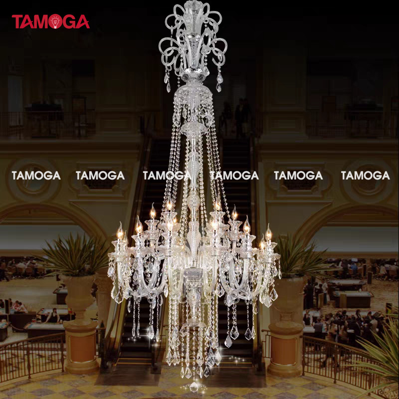 Đèn thả thông tầng TAMOGA KIAS 3698 đường kính 1200mm dài 2m, 24 tay.