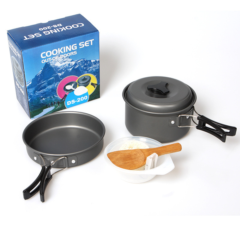 Bộ nồi dã ngoại cho 1-2 người Desert&amp;Fox DS-200 Camping Cookware Pots Set