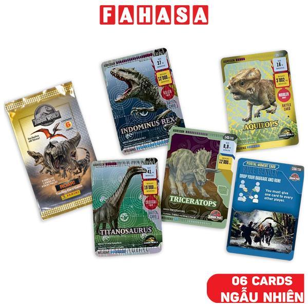 Gói Thẻ Hình Jurassic World Road - Panini (6 Card Ngẫu Nhiên/Túi)