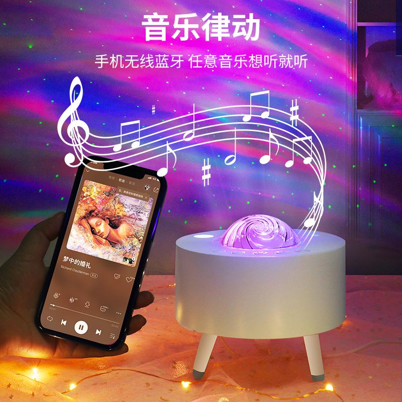 Phong cách mới nhất vũ trụ đầy sao đèn chiếu loa bluetooth điều khiển từ xa máy chiếu chân máy đầu giường bầu không khí sáng tạo đèn đèn ngủ
