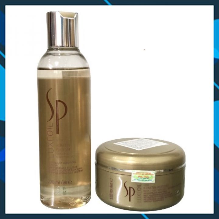 BỘ DẦU GỘI Ủ WELLA SP LUXEOIL KERATIN PROTECT SIÊU MỀM MƯỢT PHỤC HỒI TÓC ĐỨC 200ML/150ML