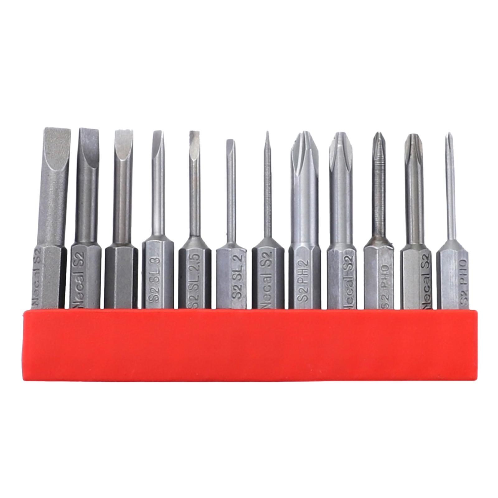 12x Magnetic Screwdriver Bit Set 1/4 inch Hex Shank for Computer Watch