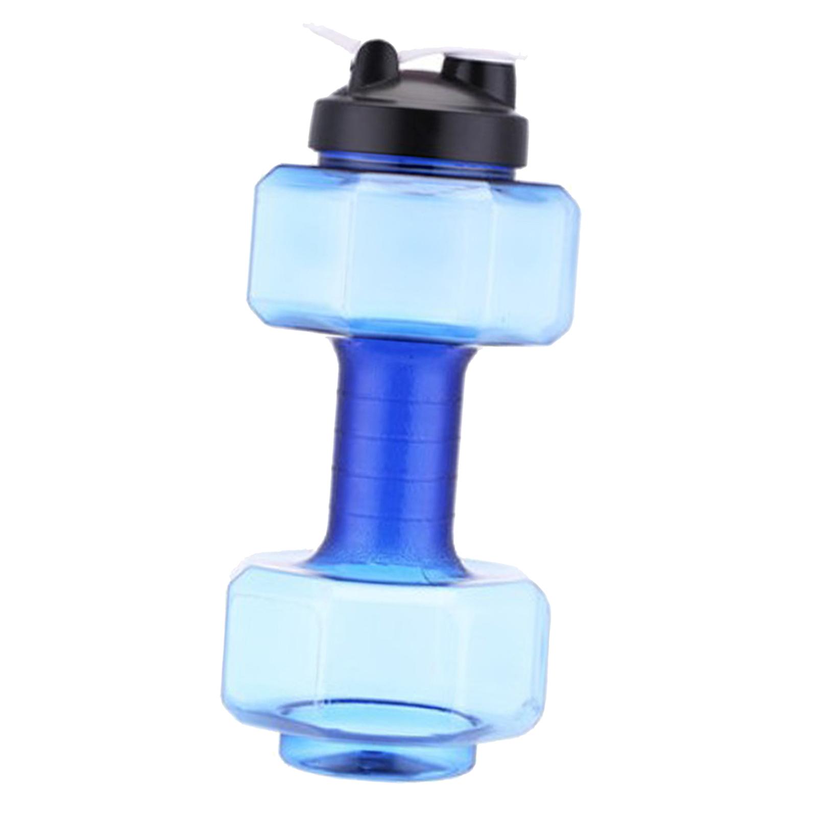 2xFitness Dumbbells Weight Strong Water Drinks Bottle 2600ml Blue
