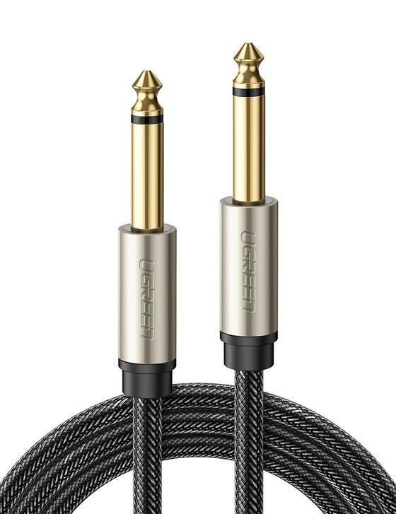 Ugreen UG10638AV128TK 2M màu xám cáp 6.5mm TS âm thanh Pro audio đầu mạ vàng 24k - HÀNG CHÍNH HÃNG