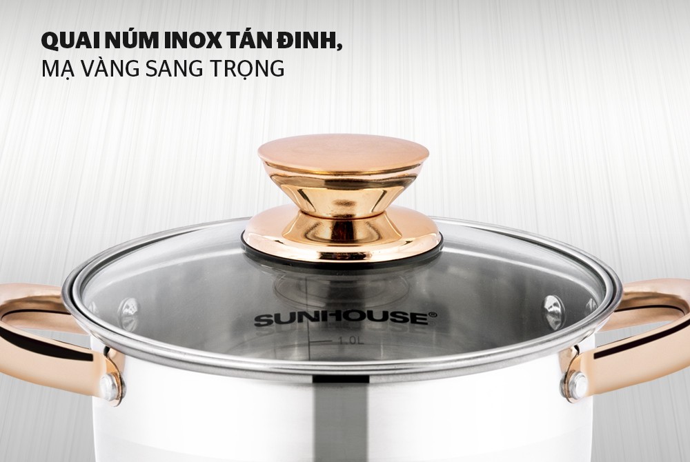 Nồi Inox 5 Đáy Sunhouse 20cm SHG24220