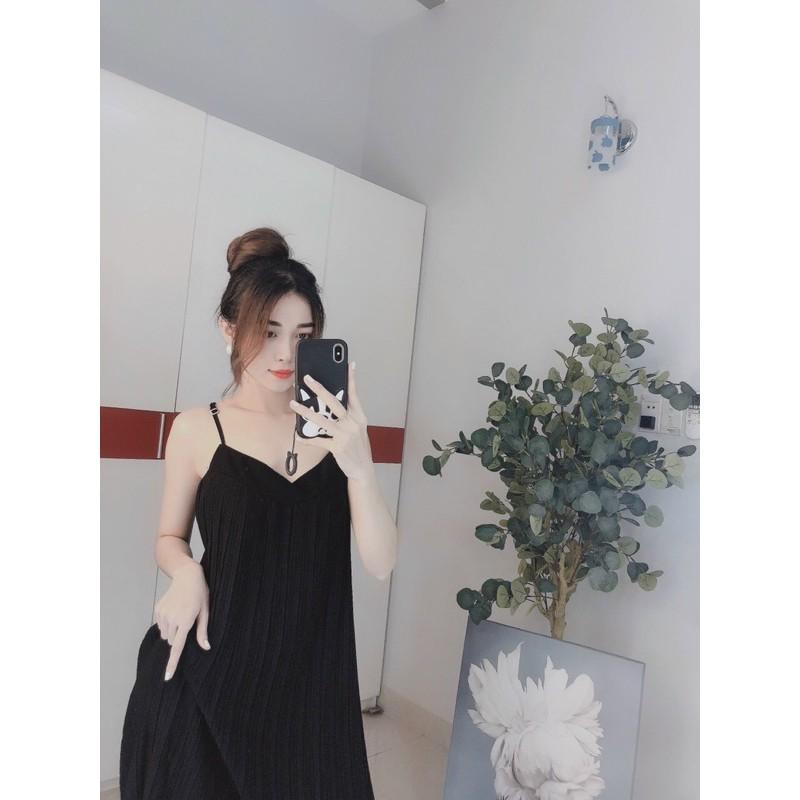 Đầm 2 dây dập ly dễ thương