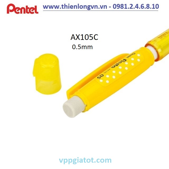 Bút chì kim 0.5mm Pentel Fiesta AX105C màu vàng