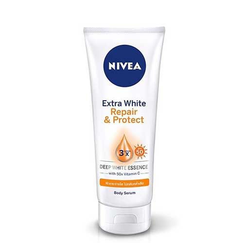 Bộ đôi Serum dưỡng thể NIVEA dưỡng trắng chống nắng, phục hồi Ban ngày 180ml &amp; Ban đêm 200ml