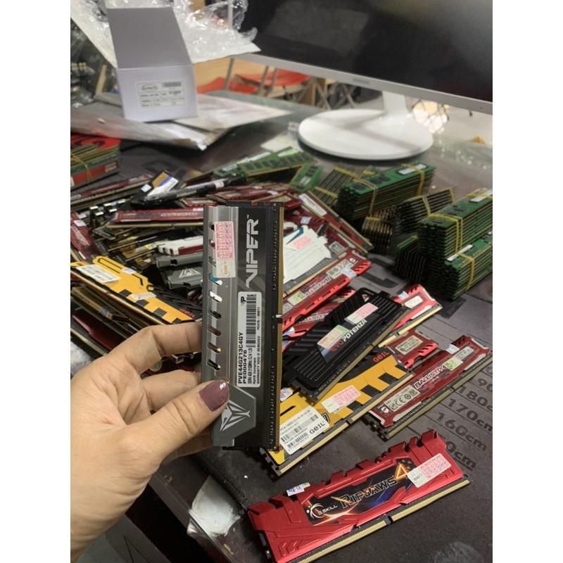 Ram PC ddr4 4GB bus 2400/2133 tản nhiệt dày, chân vàng óng