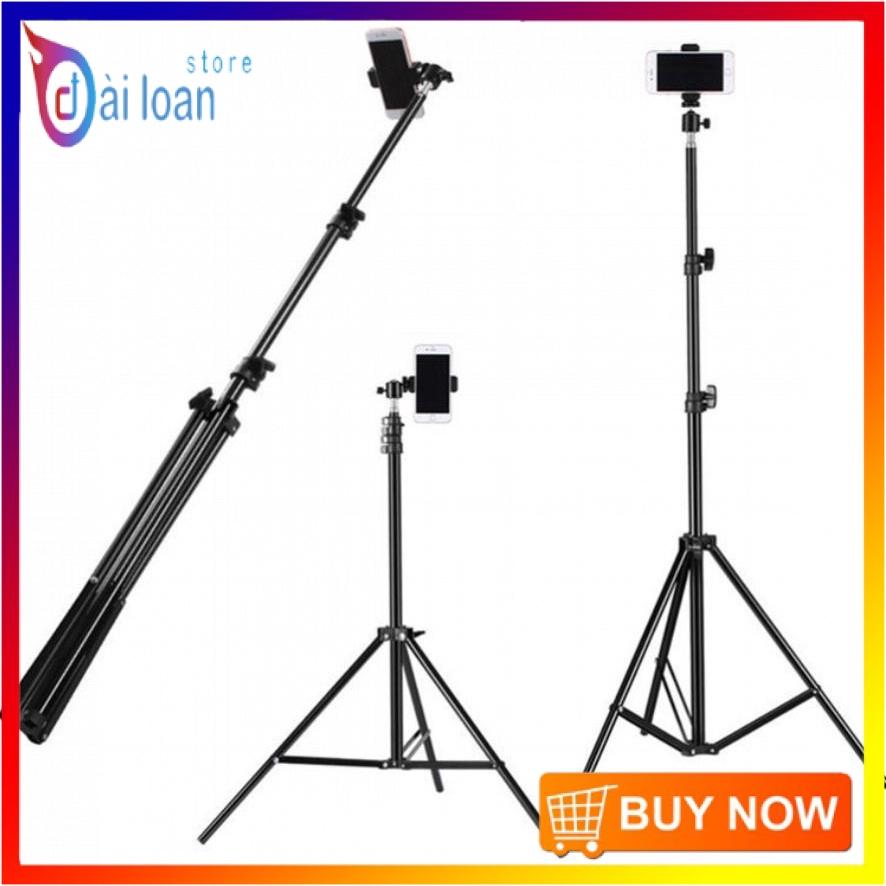 Bộ livestream, chân tripod tự sướng, quay titok dùng cho điện thoại và máy ảnh có remote bluetooth, đầu kẹp xoay 360 độ