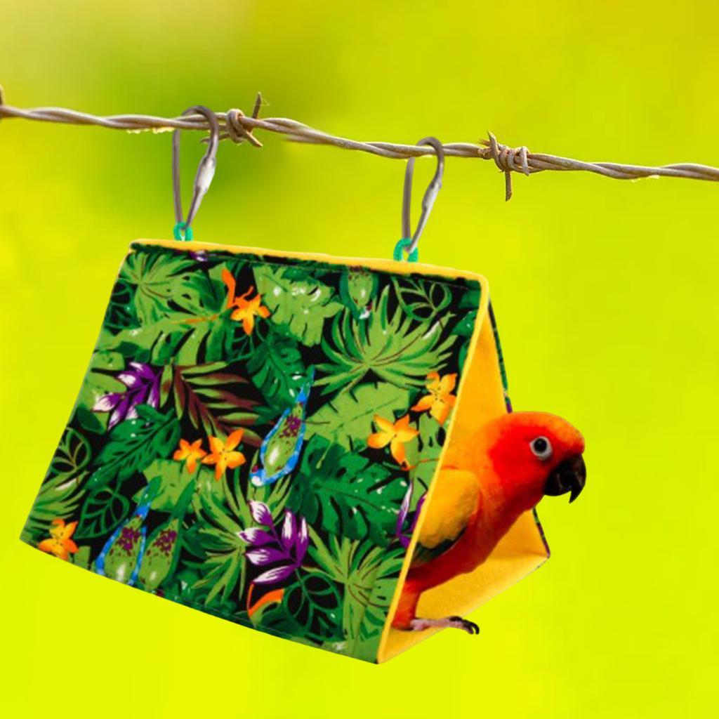 Bird Parrot Parakeet Budgie Hammock Cage Hut Tent Pet Bed Hanging Cave Toy