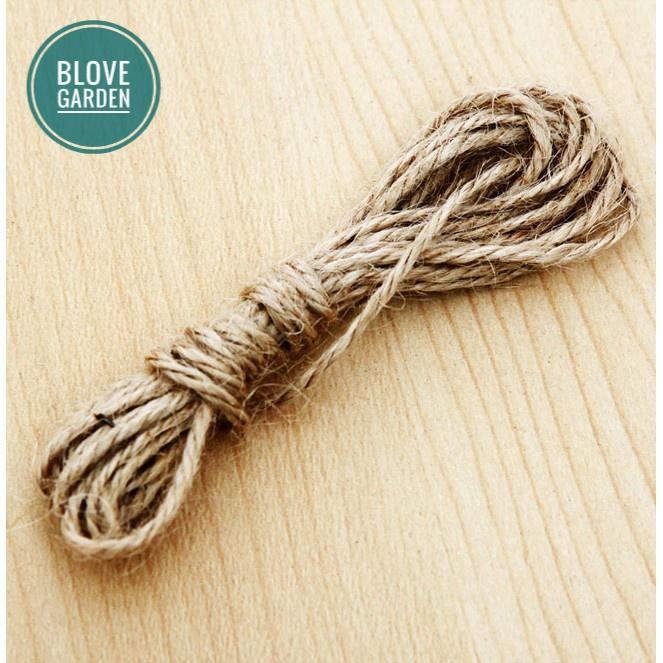 Dây thừng trang trí 10m dây gai trang trí, nguyên liệu làm đồ Handmade