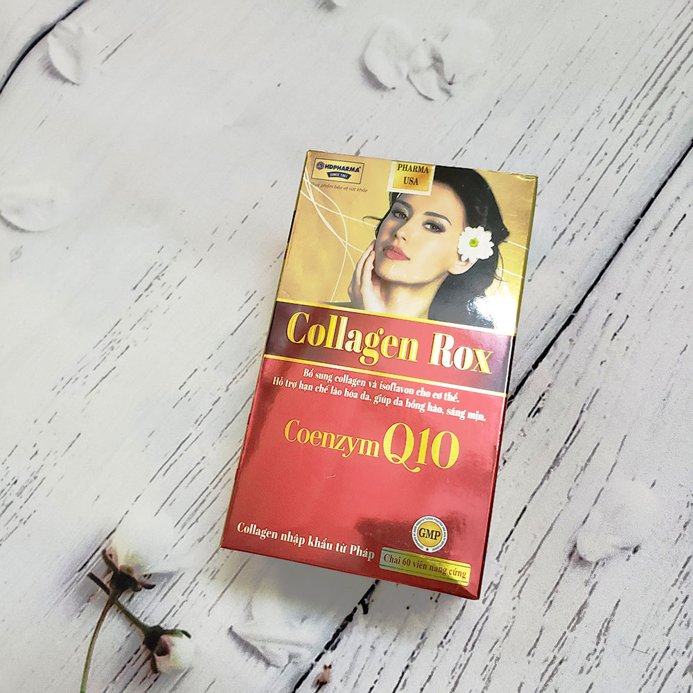 Viên Collagen Rox bổ sung collagen và isoflavon làm sáng da căng mịn da điều hoà nội tiết tố - Chai 60 viên