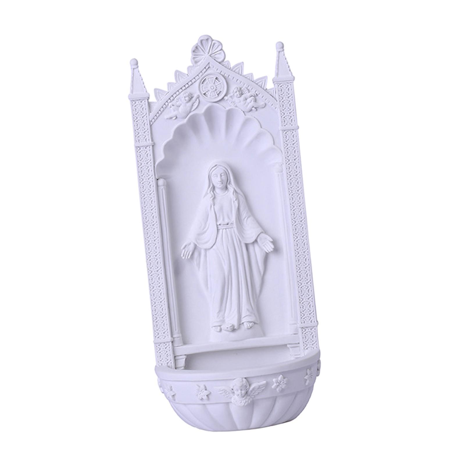 Resin Jesus Statue Blessed  Mary Jesus Figurine for Office Home
