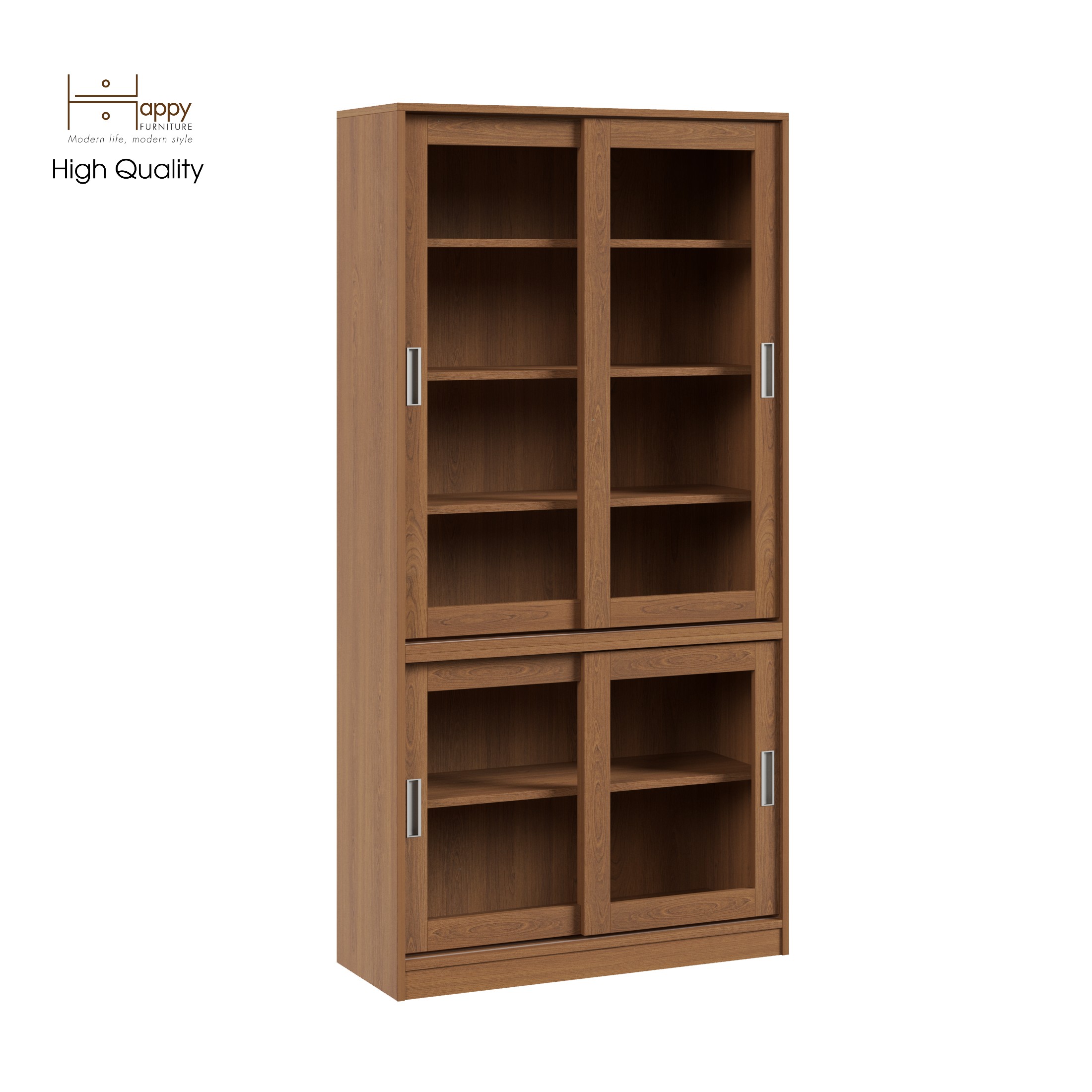 [Happy Home Furniture] LUCA, Tủ sách 4 cánh lùa, 90cm x 35cm x 180cm ( DxRxC), TCL_012