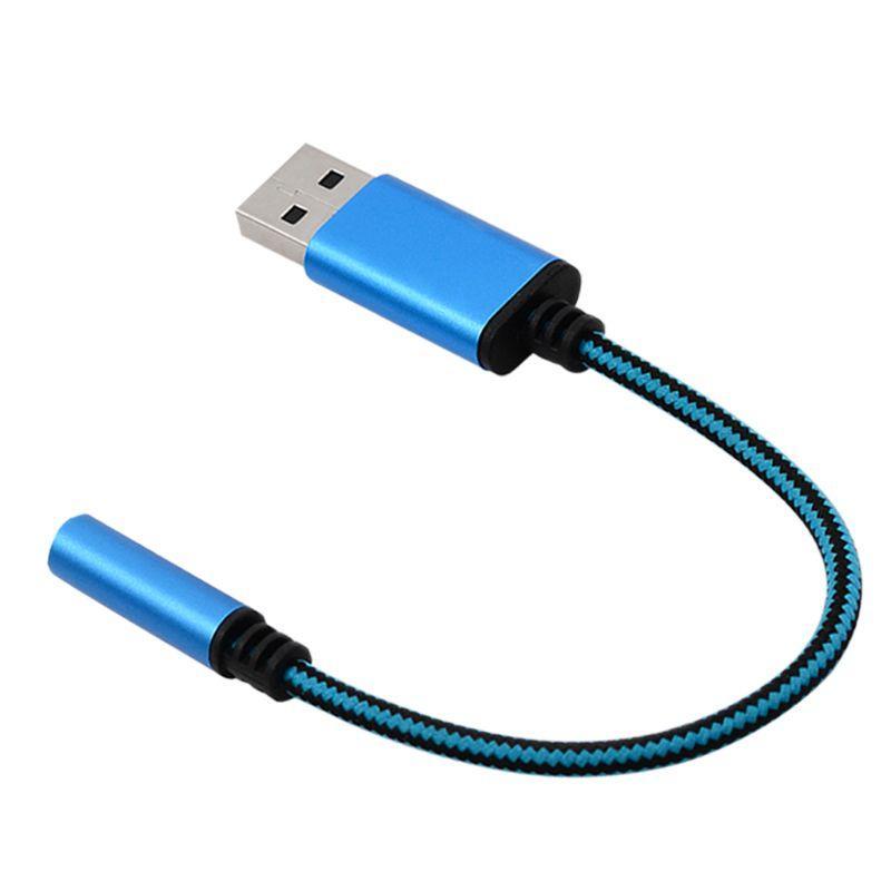 Dây cáp chuyển đổi tai nghe HSV 0.2m/1m 2In1 USB sang 3.5mm cho máy tính