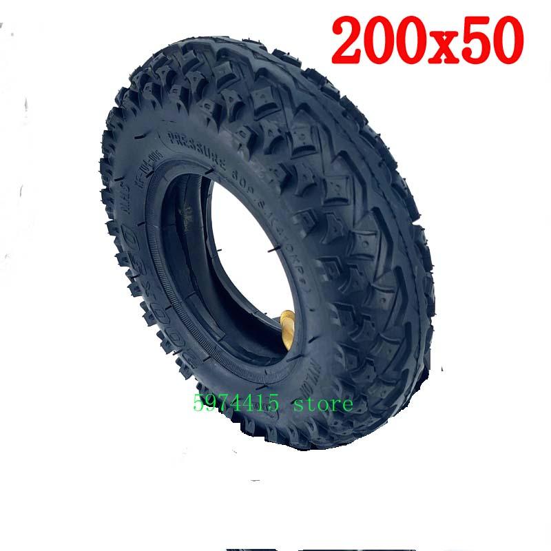 Lốp xe hơi khí nén lốp xe và ống khí nén 200x50 cho xe tay ga điện, xe tay ga điện, xe tay ga leo núi và xe lăn Color: inner and outer