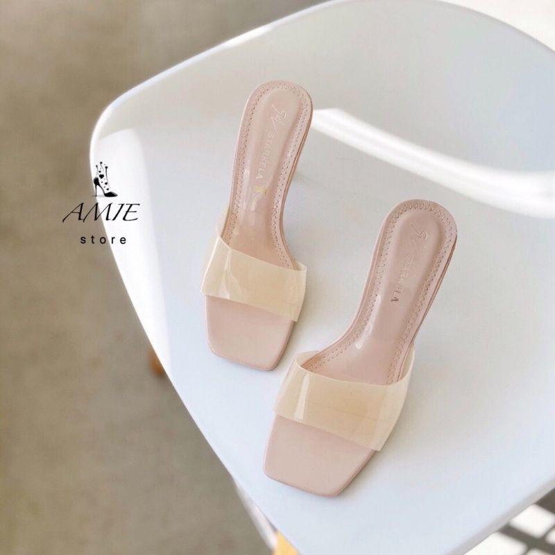 GUỐC QUAI MICA MÀU ĐEN HỒNG GÓT NHỎ - 7P