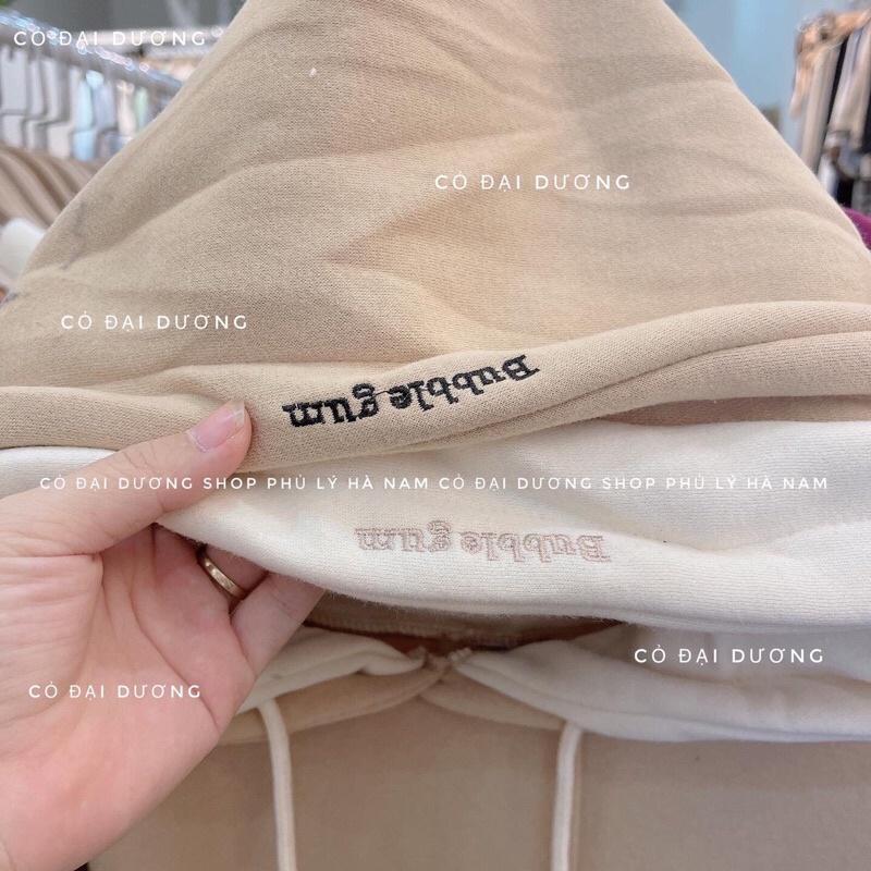 Áo nỉ hoodie chữ bụng 2 mũ