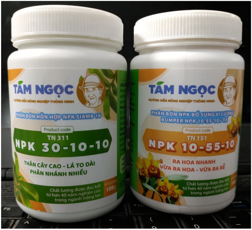 Combo 2 lọ phân bón NPK Tám Ngọc, Thân cây cao, lá to dài, phân nhánh nhiều, ra hoa nhanh, vừa ra hoa vừa ra rễ.....