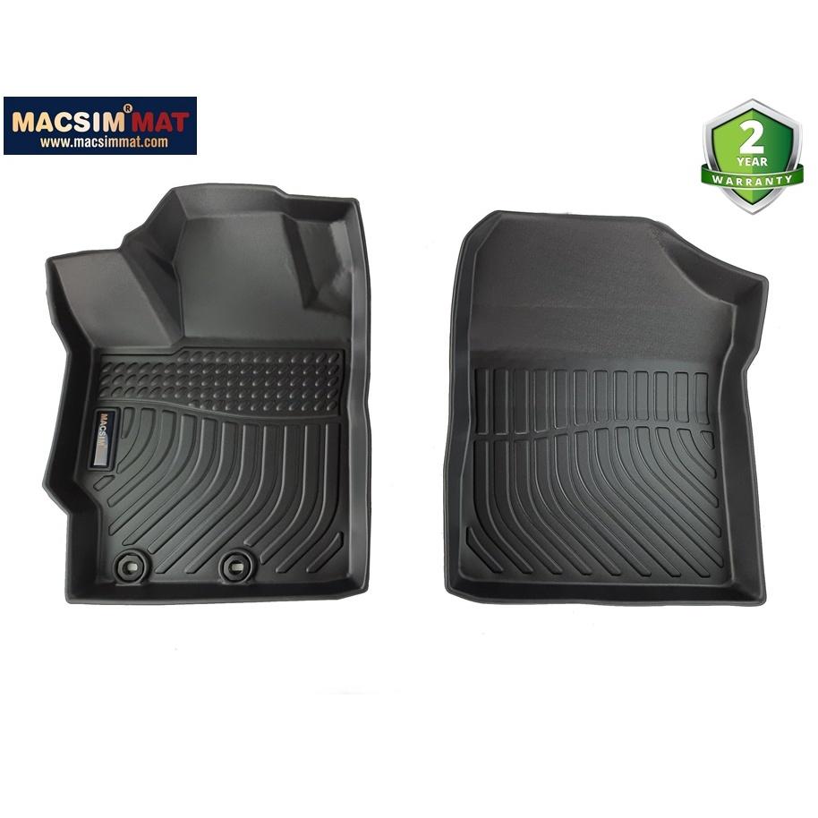 Thảm lót sàn xe ô tô Toyota Yaris 2014-2020 Nhãn hiệu Macsim chất liệu nhựa TPV cao cấp màu đen(FDW-084
