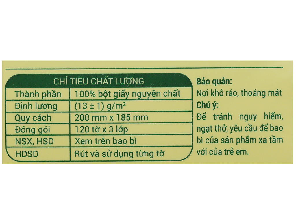 Giấy ăn gấu trúc Silkwell 120 tờ 3 lớp, khăn giấy siêu dai không tẩy trắng