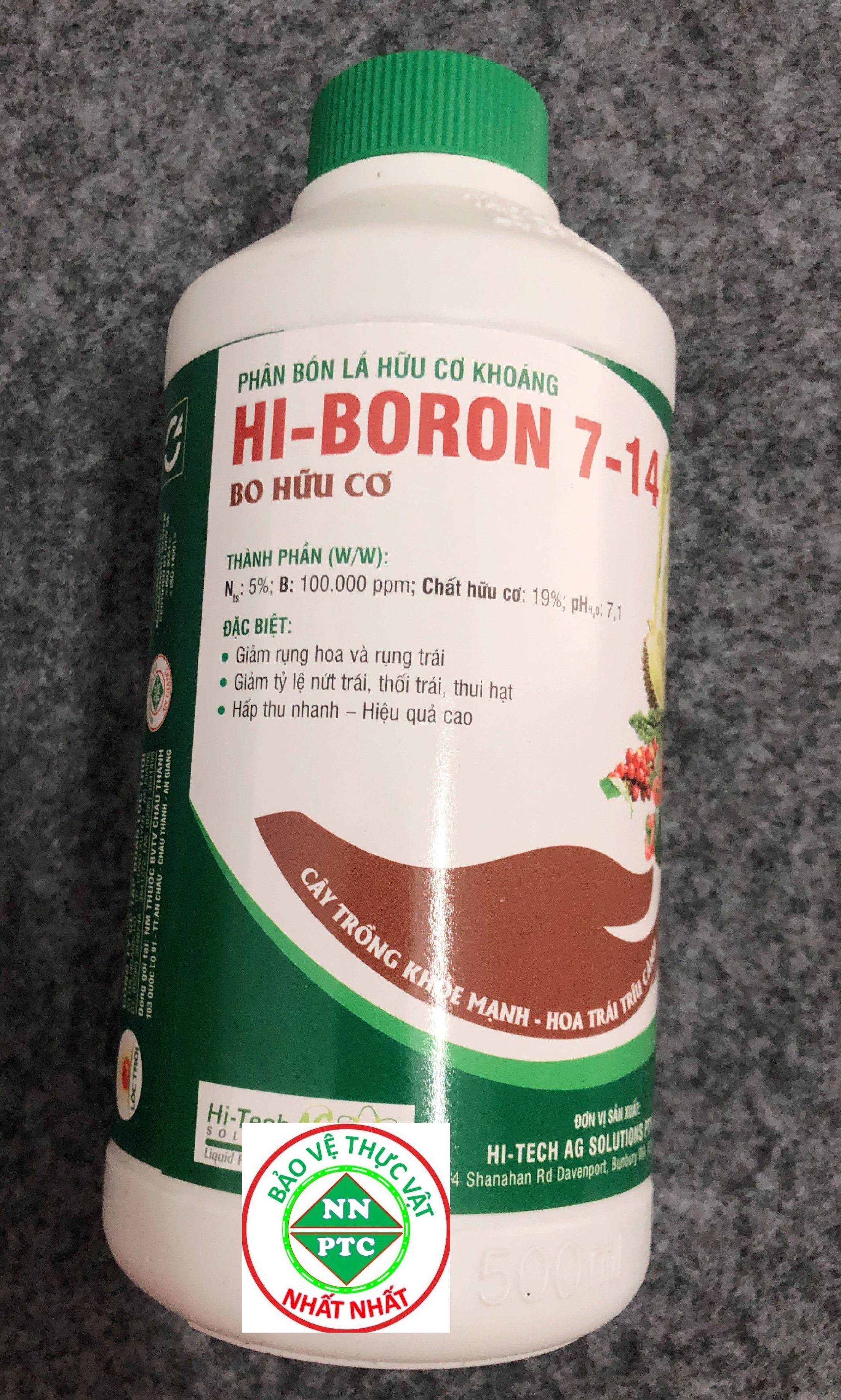 Phân Bón Lá Khoáng Hữu Cơ Hi-Boron 7-14