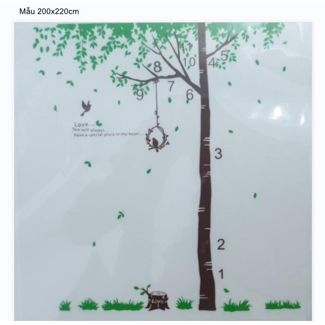 Decal trang trí tường - Cây xanh vòng nguyệt quế lớn LOVE...
