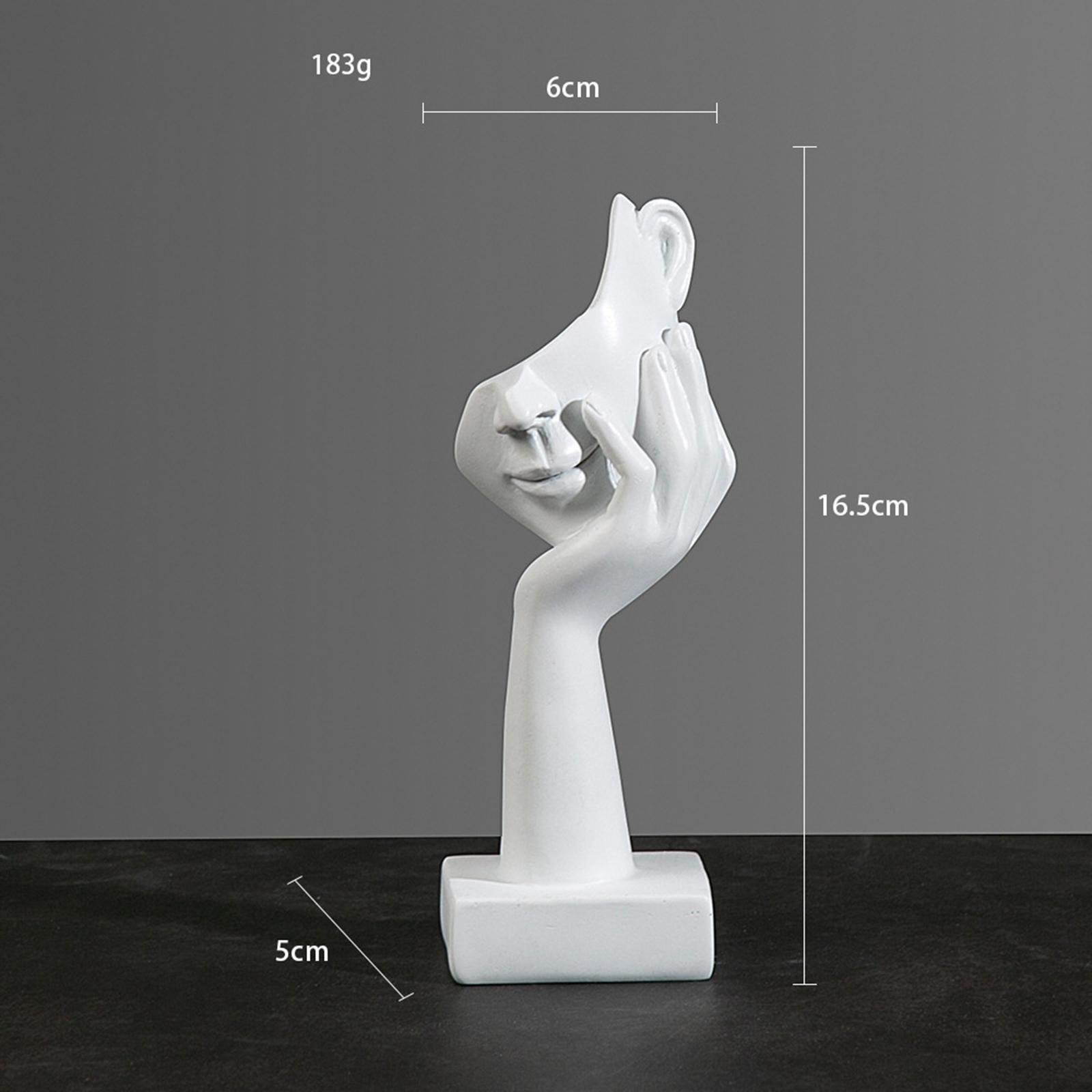 Nordic Thinker Statue Half Face Sculpture Abstract Art Figurine for
