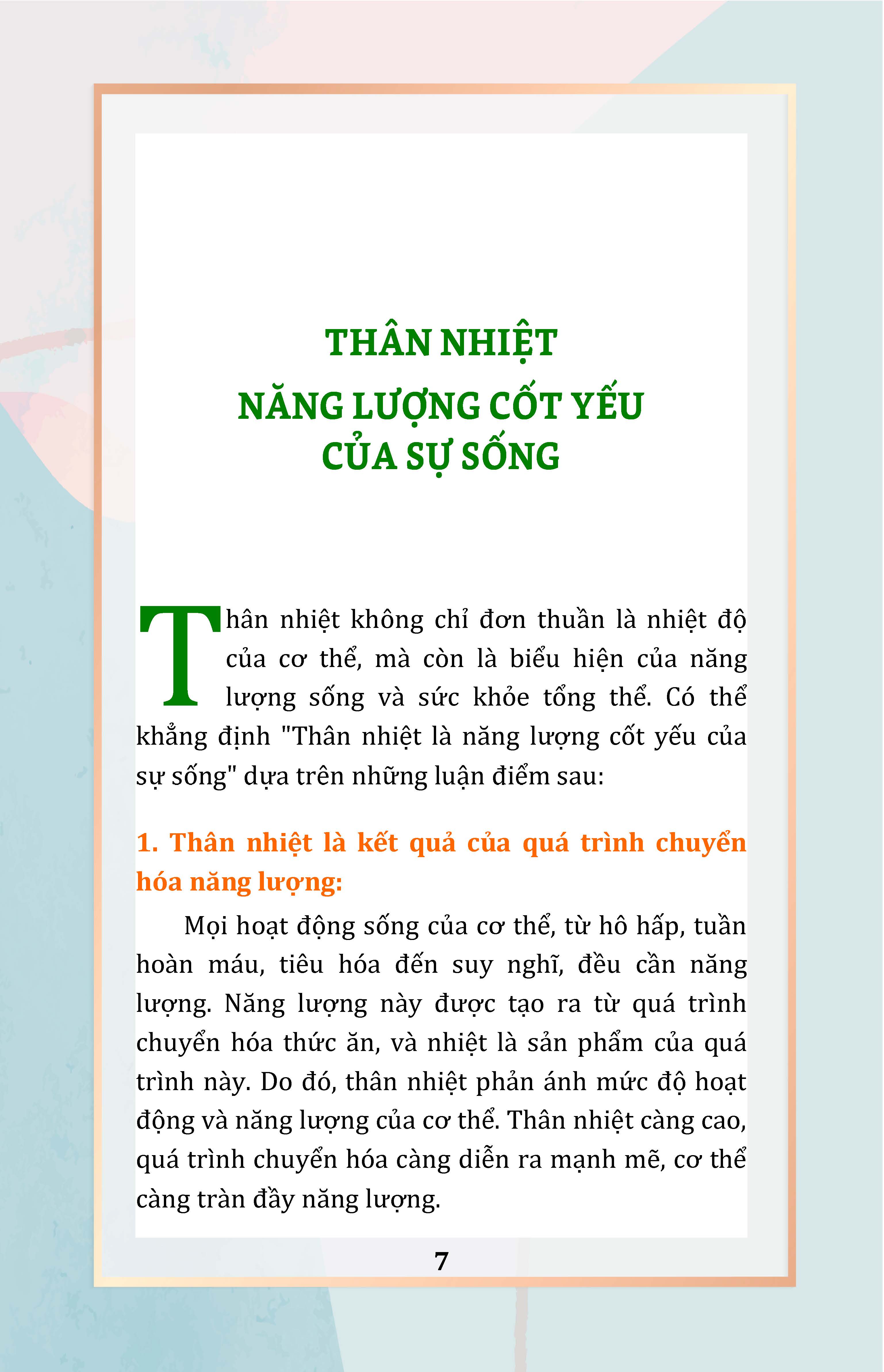Thân Nhiệt Chìa Khóa Để Sống Khỏe Mạnh Và Trường Thọ + Thân Nhiệt Năng Lượng Cốt Yếu Của Sự Sống